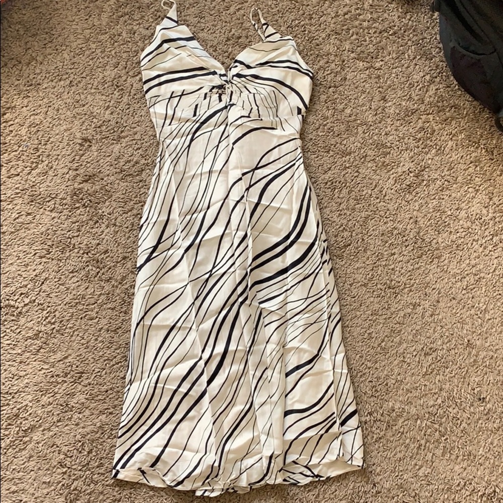 Satin spaghetti mid strapped dress